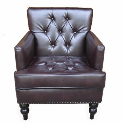 Elegant Tufted Club Chair with Contemporary Design, Nailhead Accents, and Durable Birch Wood Legs for Comfort and Style | Wayfair North America