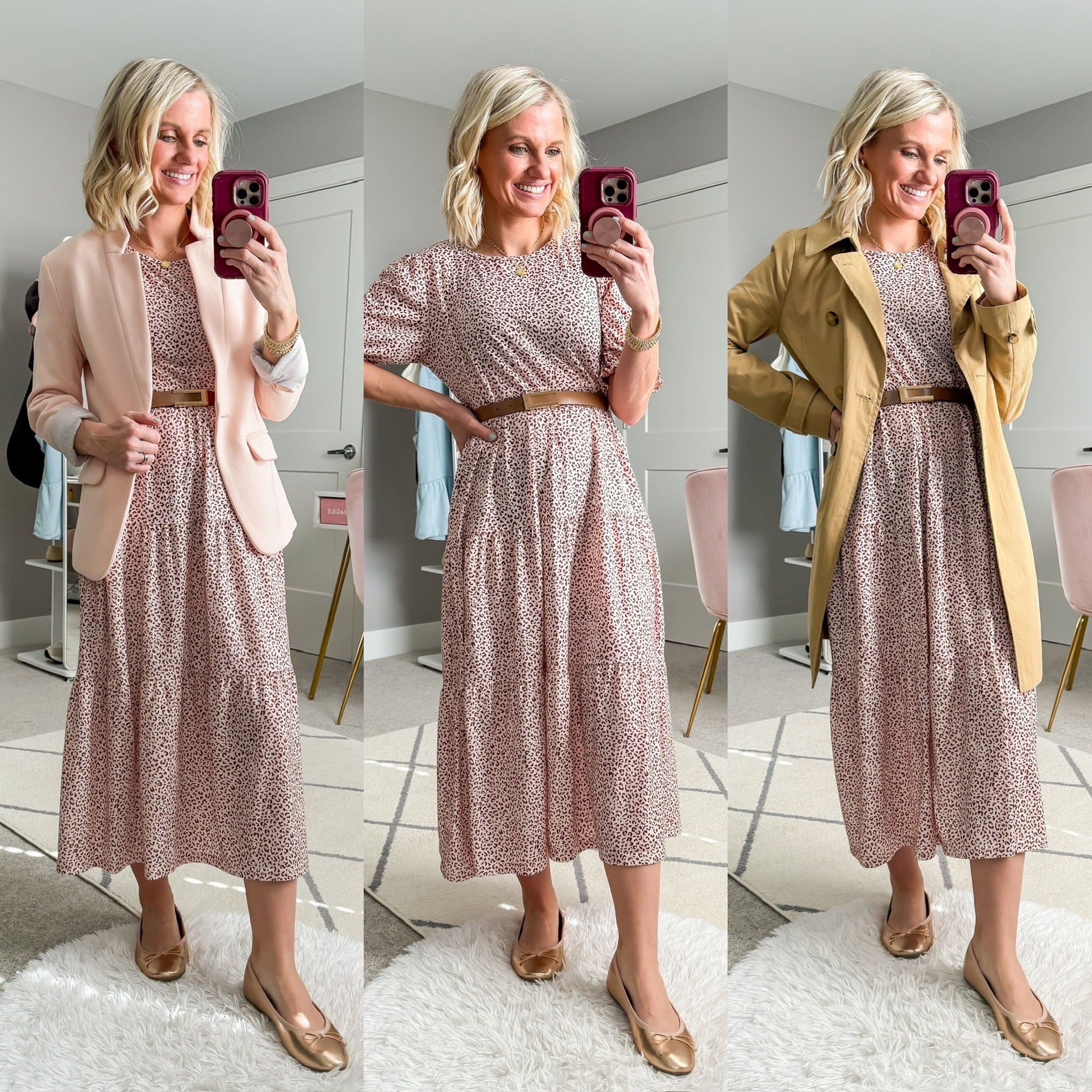 Spring capsule wardrobe outfits with a midi dress  

#LTKStyleTip #LTKSeasonal #LTKPetite