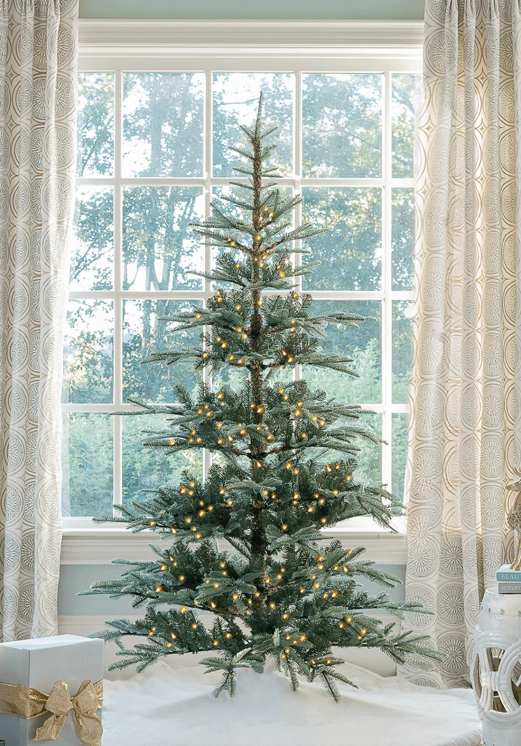 6' King Noble Fir™ Artificial Christmas Tree with 450 Warm White LED Lights | King of Christmas