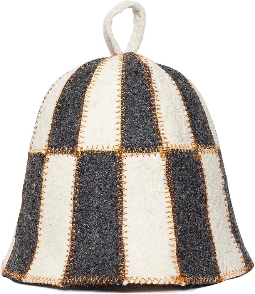 ASKOLD Wool Sauna Hat Embroidered Cell Sauna Hat Finnish Ukraine Sauna Hat Wool - Russian Banya H... | Amazon (US)