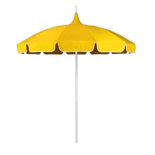 California Umbrella 8.5 ft. White Aluminum Commercial Pagoda Market Patio Umbrella with Fiberglas... | The Home Depot