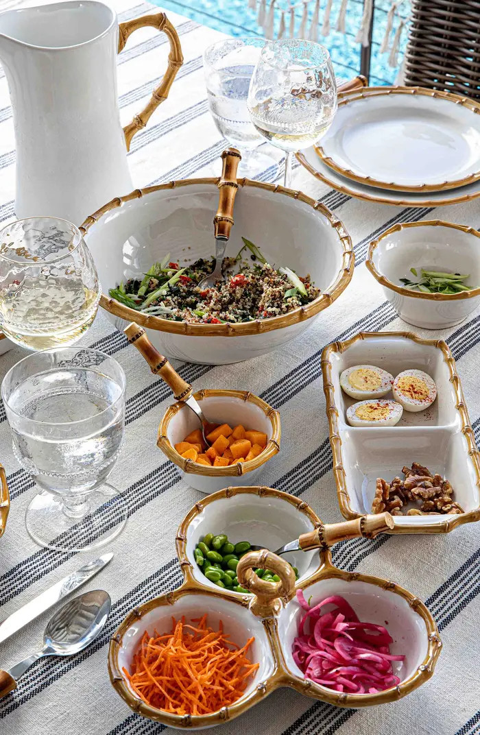 Juliska Bamboo Ceramic Cocktail Triple Server | Nordstrom | Nordstrom
