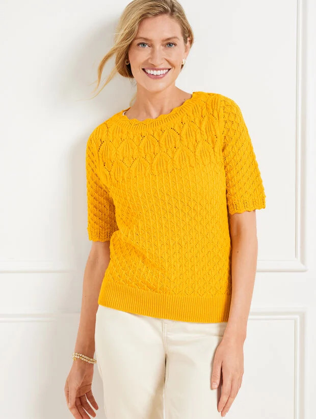 Scallop Boatneck Pullover | Talbots