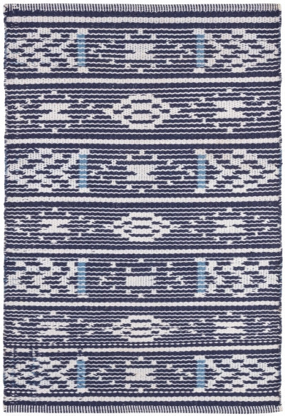 Dharma Blue Handwoven Indoor/Outdoor Rug | Annie Selke