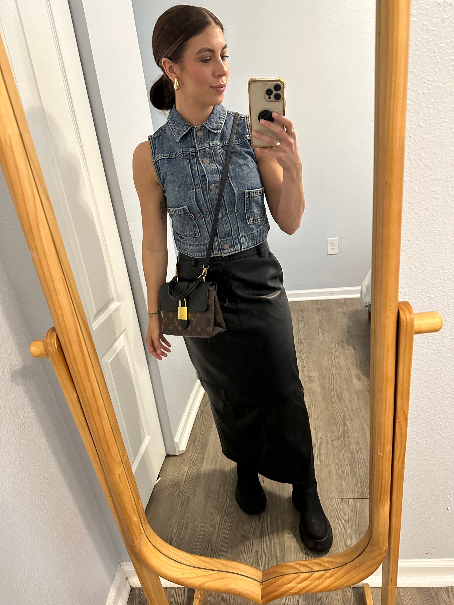 This Levi’s vest is so good! It’s soft and comfy but still has plenty of structure and is durable. I cannot wait to show you all the ways to style it! I chose it for today’s rainy weather! It’s slim but roomy- I am wearing an XS! The skirt runs large in wearing an XS and it’s very roomy #denimvest #weekendoutfit #pearshape

#LTKSeasonal #LTKfindsunder100 #LTKstyletip