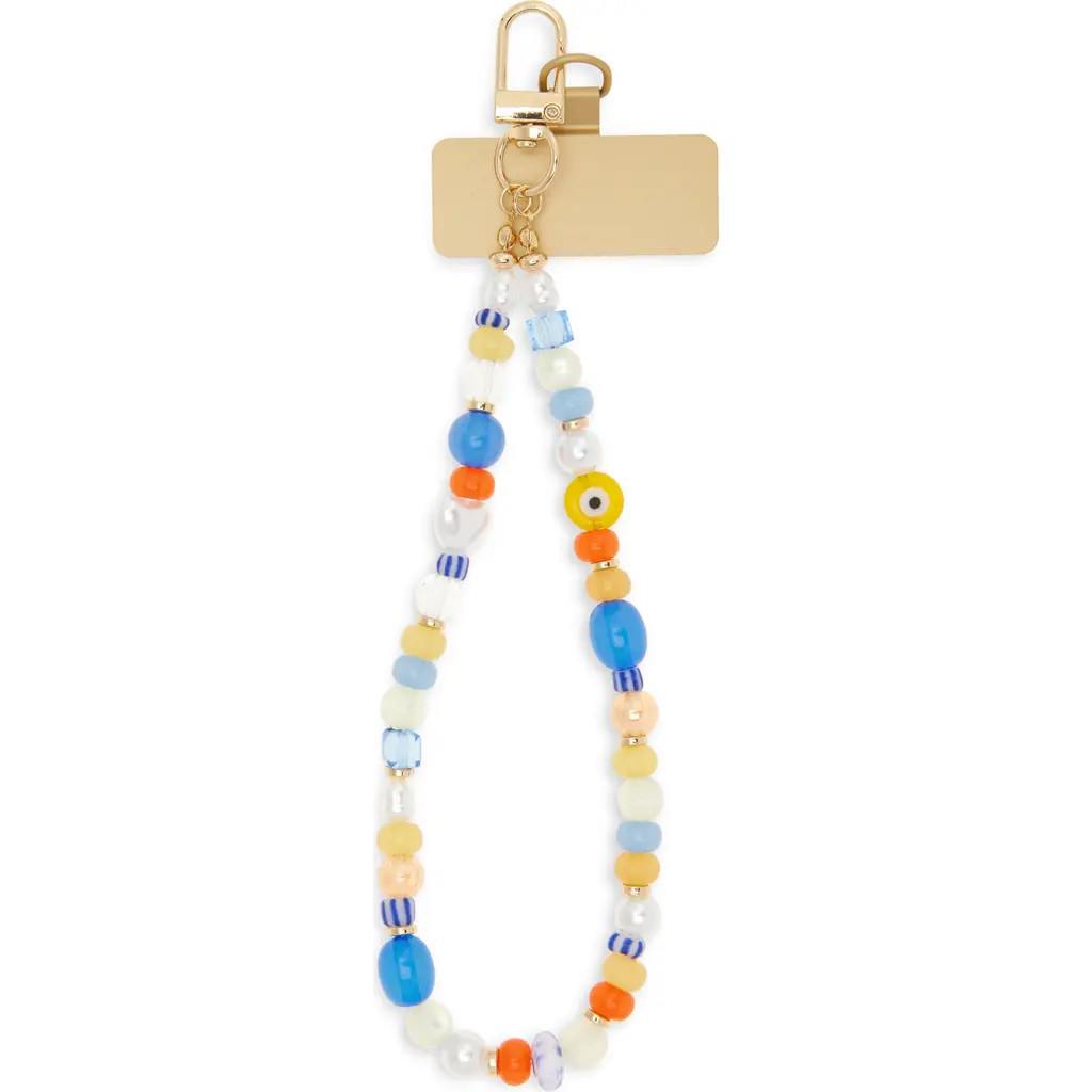 Chelsea28 Beaded Phone Strap in White Multi- Gold at Nordstrom | Nordstrom