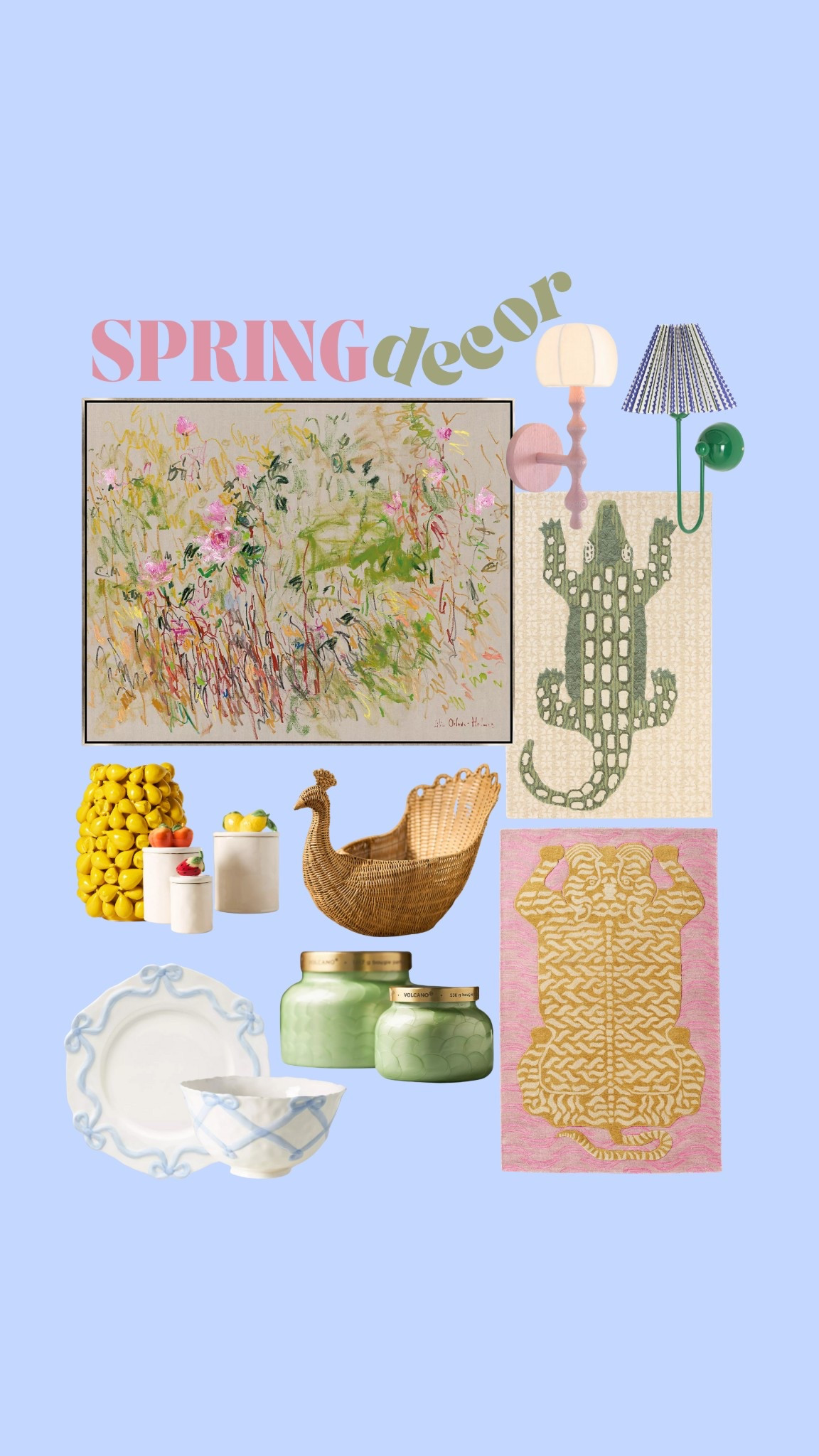 Bright and fun spring decor! Rugs, art, candles, and more! Use code Kansas20nn

#LTKSpringSale #LTKHome #LTKSeasonal