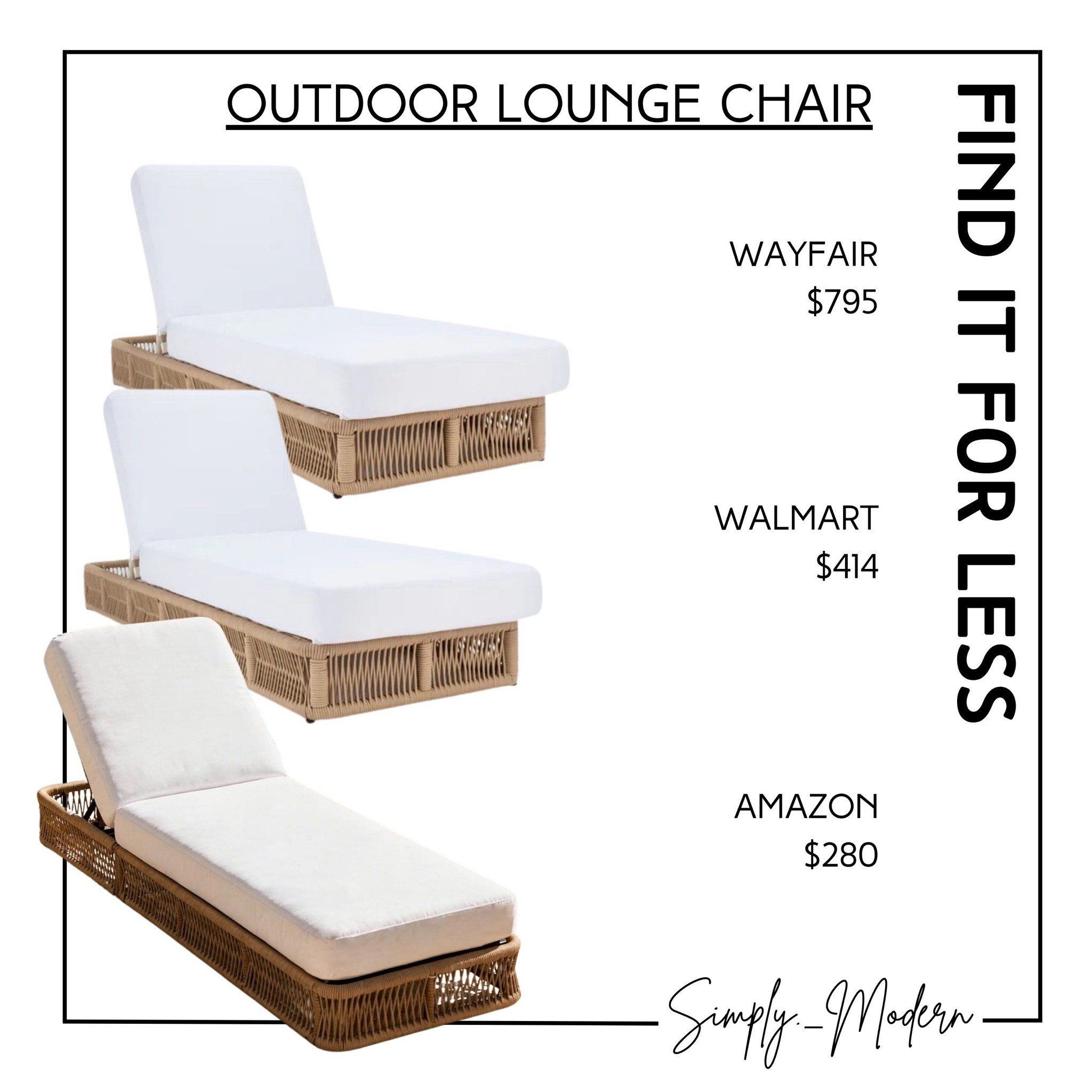 Find it for less- outdoor lounge chair

#LTKHome