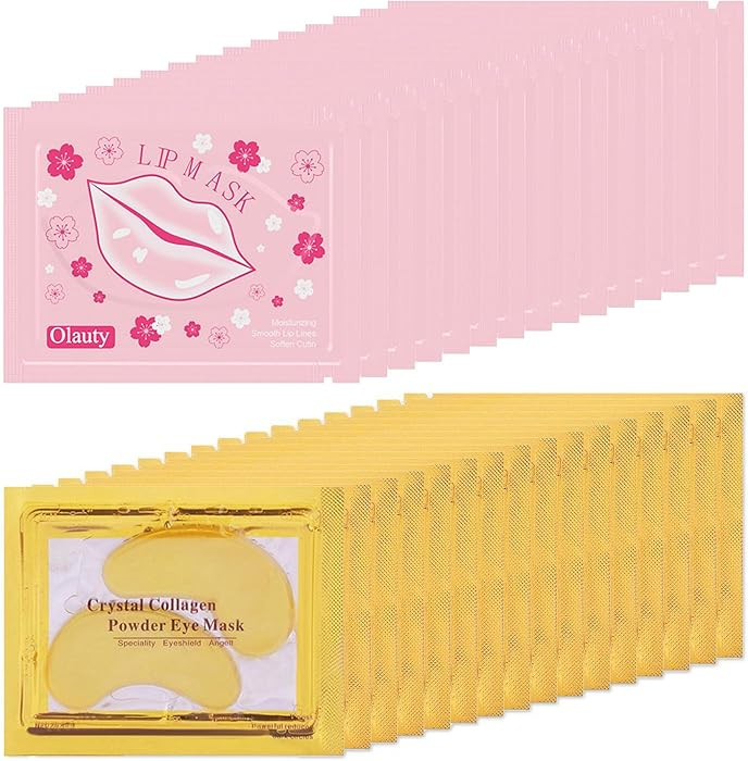 Eakroo 30 Pairs Lip Mask & Eye Mask, Crystal Collagen Eye Patches for Puffy Eyes, Effectively Nou... | Amazon (US)