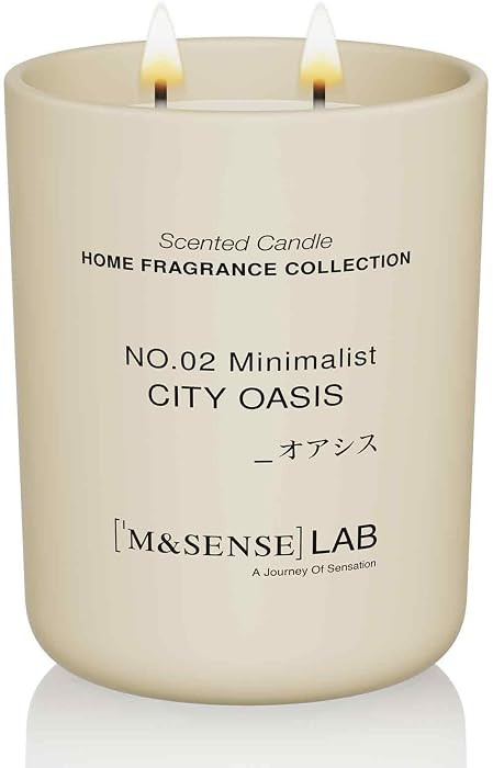 M&SENSE Natural Soy Large Candle| City Oasis | 16.6 oz, 95H Burn | Mini Spring Scented Candles fo... | Amazon (US)