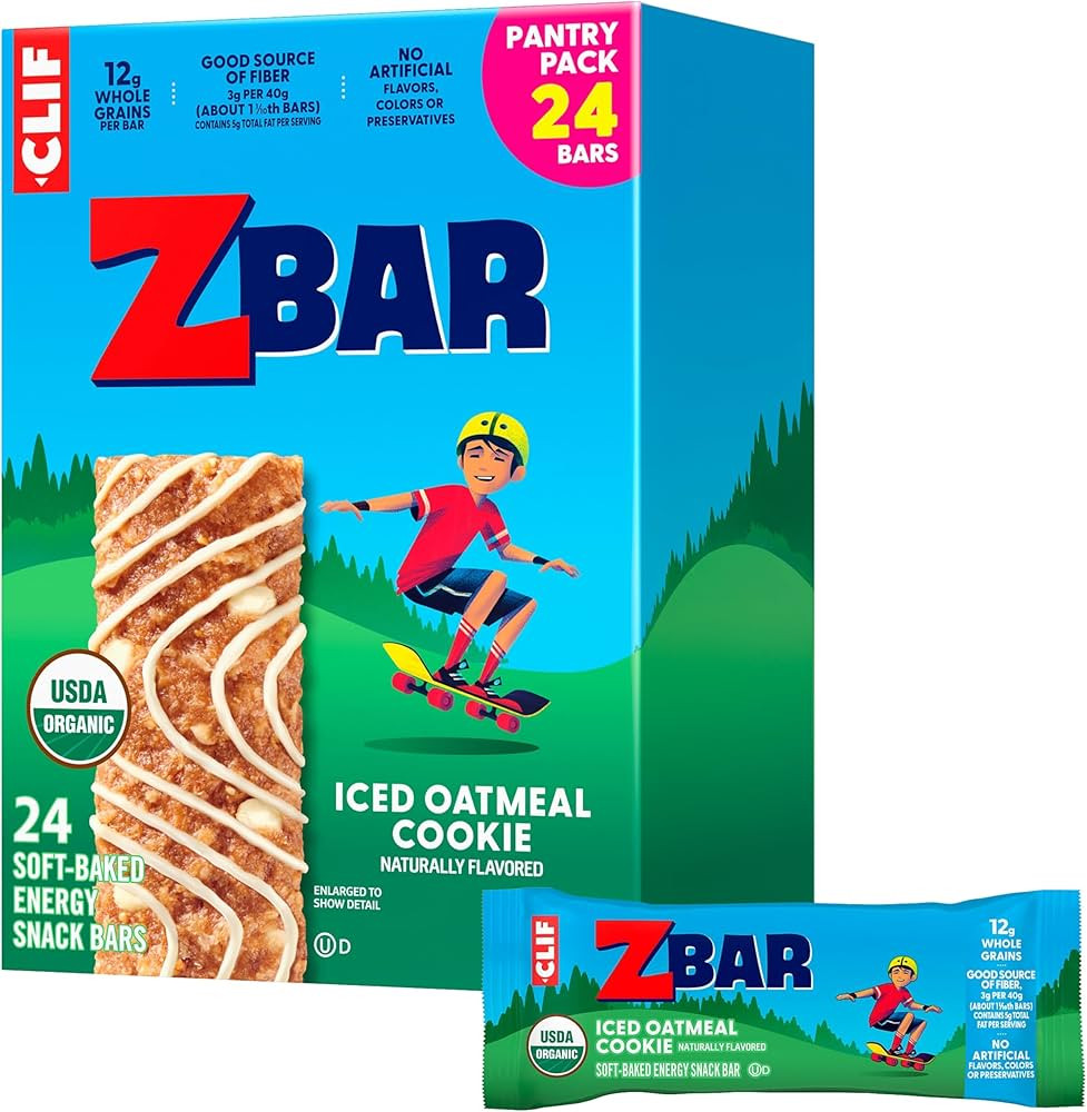 Zbar - Iced Oatmeal Cookie - Soft-Baked Energy Snack Bars - Non-GMO - 12g Whole Grains - USDA Org... | Amazon (US)
