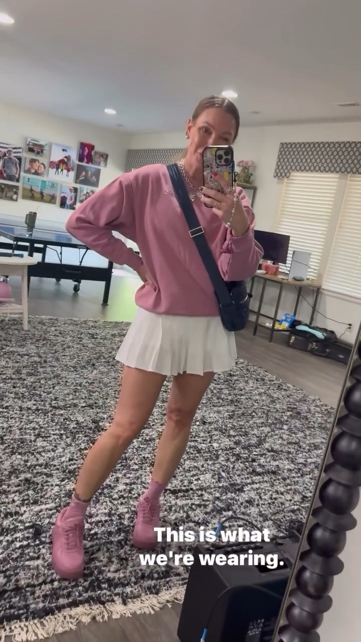 Size small in skirt & sweatshirt!

#LTKOver40 #LTKSeasonal #LTKActive