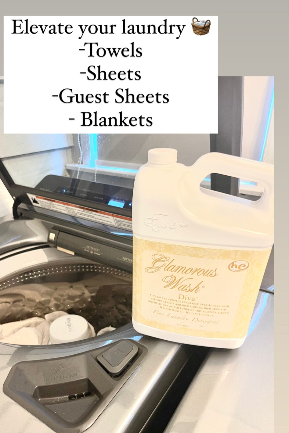 Elevate your laundry game with the BEST smelling detergent ✨ Whether it's towels, sheets, blankets, or guest room essentials, this luxurious fragrance will leave everything smelling like pure bliss. 🛁💖 Transform your home into a fresh and inviting retreat with every wash. Trust me, your laundry routine just got a serious upgrade! #LaundryGoals #FreshAndFabulous #DivaScent #Guests #Guestroom #Laundry #SmellGood #hack 