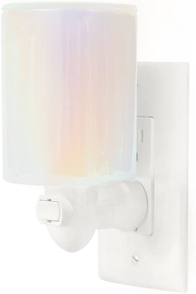 Happy Wax Iridescent Blue Outlet Warmer For Scented Wax - Compact Ceramic Wall Plug In Wax Melt W... | Amazon (US)