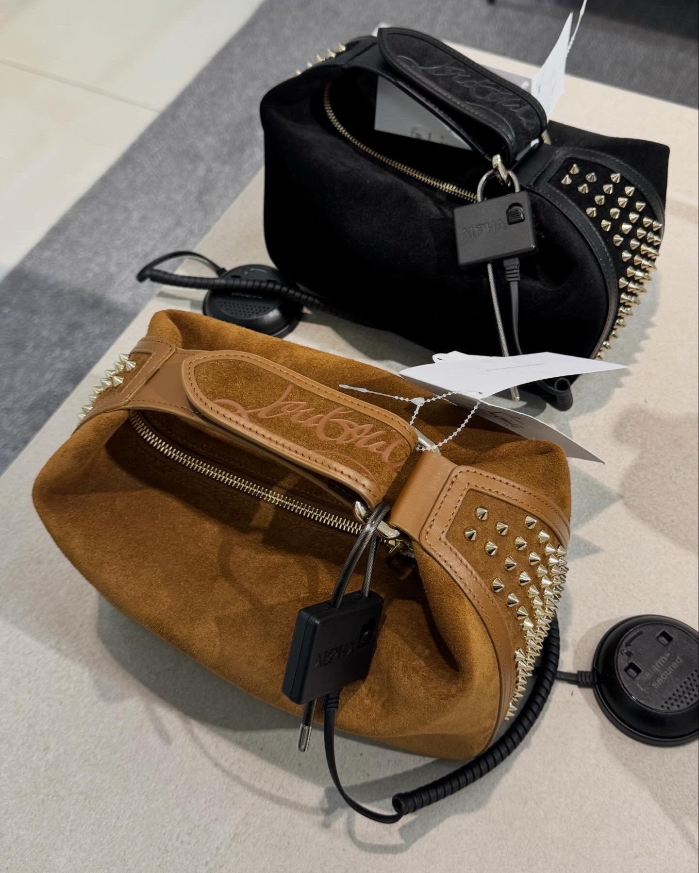 Louboutin bags that really impressed me in the leather and suede departments!  

Designer bags, luxury bags, red bottoms, suede bags, leather bags, studded bags, tote bags, handle bags #LKitbag