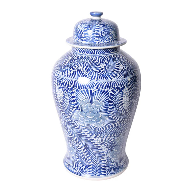 Floral Vine Temple Jar | Cailini Coastal