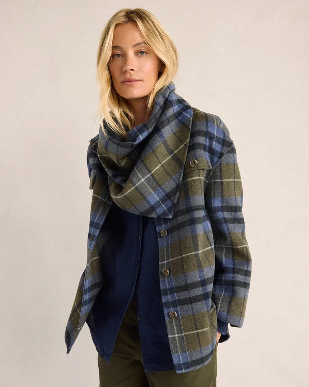Wool Blend Plaid Triangle Scarf | Talbots