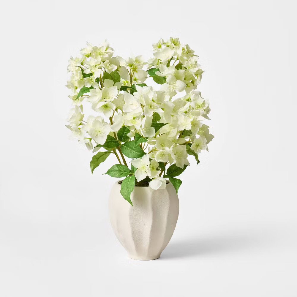 Hydrangea Arrangement Cream - Threshold designed with Studio McGee | eBay US