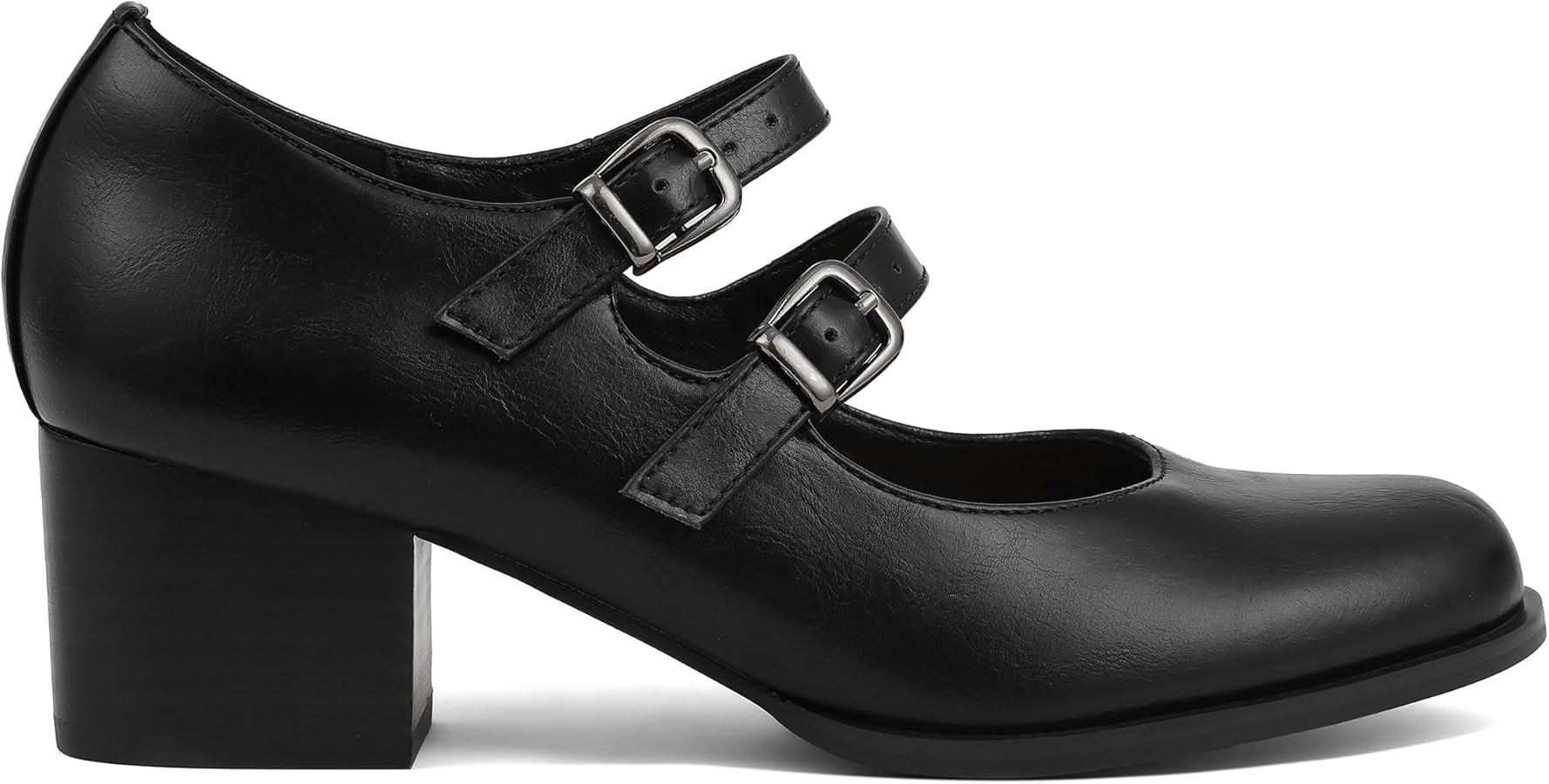 Mattiventon Womens Mary Jane Pumps Vintage Chunky Block Heels Comfortable Round Closed Toe Buckle... | Amazon (US)