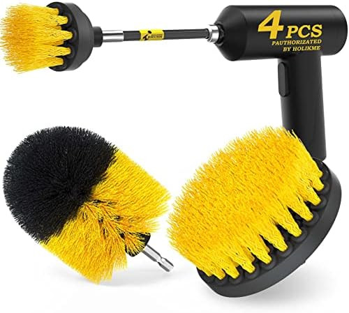 Holikme 4Pack Drill Brush Power Scrubber Cleaning Brush Extended Long Attachment Set All Purpose ... | Amazon (US)