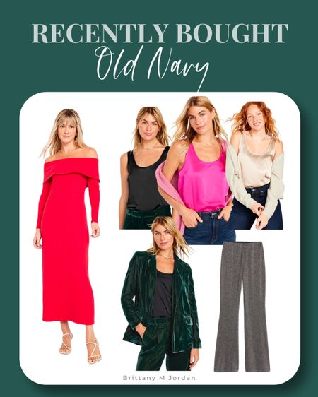 What I recently ordered at old navy!

Holiday dress. Holiday outfit. Velvet. Sparkly pants. Christmas outfit. Holiday outfit. Holiday party. Christmas party. 

#LTKHoliday #LTKparties #LTKSeasonal