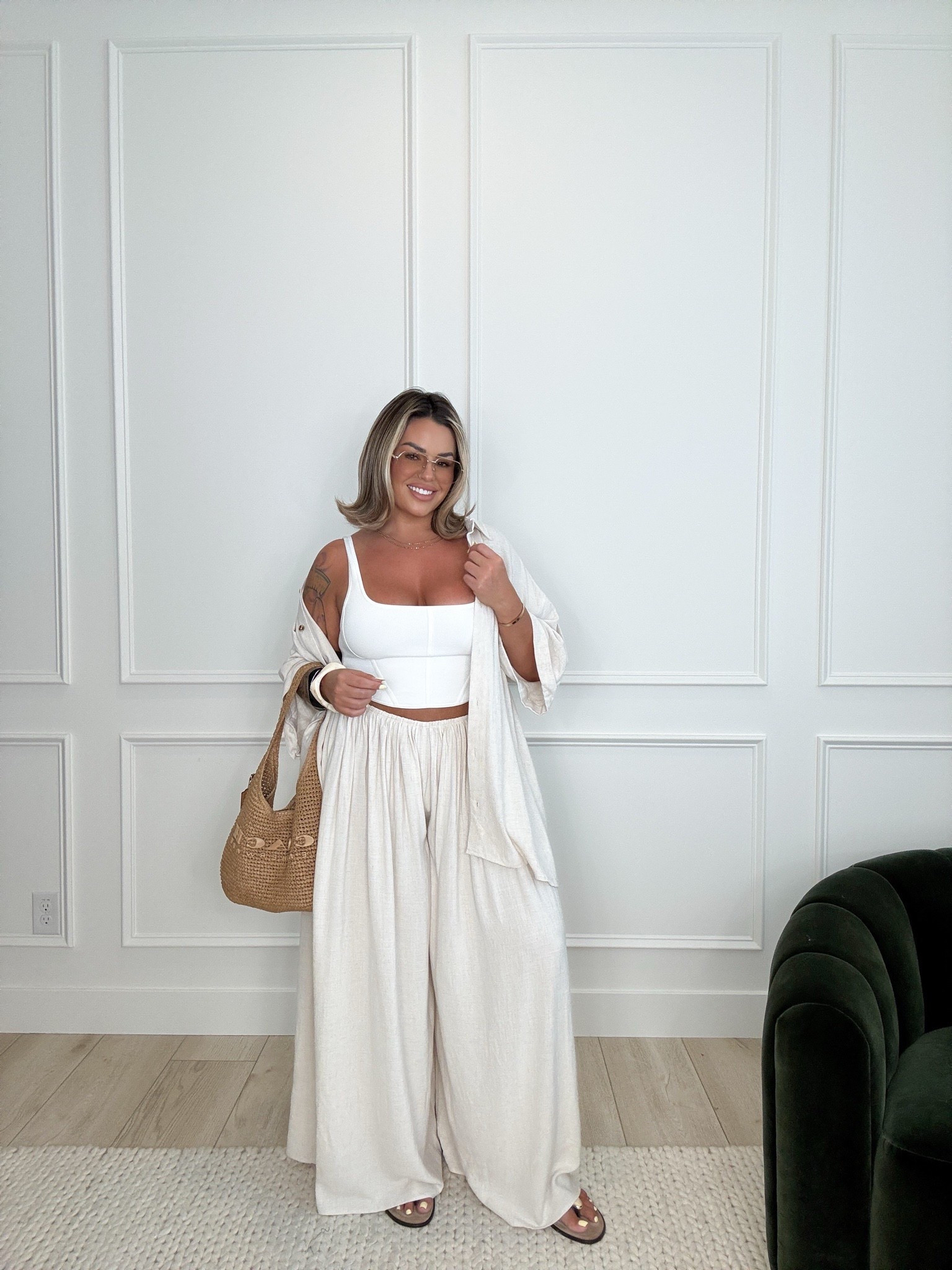 Perfect summer set 

Lightweight linen material pants I sized down to M and have plenty of room. 
Tank L 
Shirt xl could have def done a L .

Wear set as an outfit or over a swimsuit. I know you will love this one !! 

#midsize #matchingset #linen #sets #zara #aritzia #vacationoutfits 

Follow my shop @shaynaslife on the @shop.LTK app to shop this post and get my exclusive app-only content!

#liketkit 
@shop.ltk
https://liketk.it/5frBM

#LTKFindsUnder100 #LTKMidsize #LTKFindsUnder50