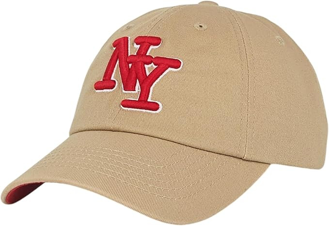 NY 3D Embroidered Cotton Dad Hat – New York Baseball Cap, Adjustable Metal Buckle Strap, Unstru... | Amazon (US)