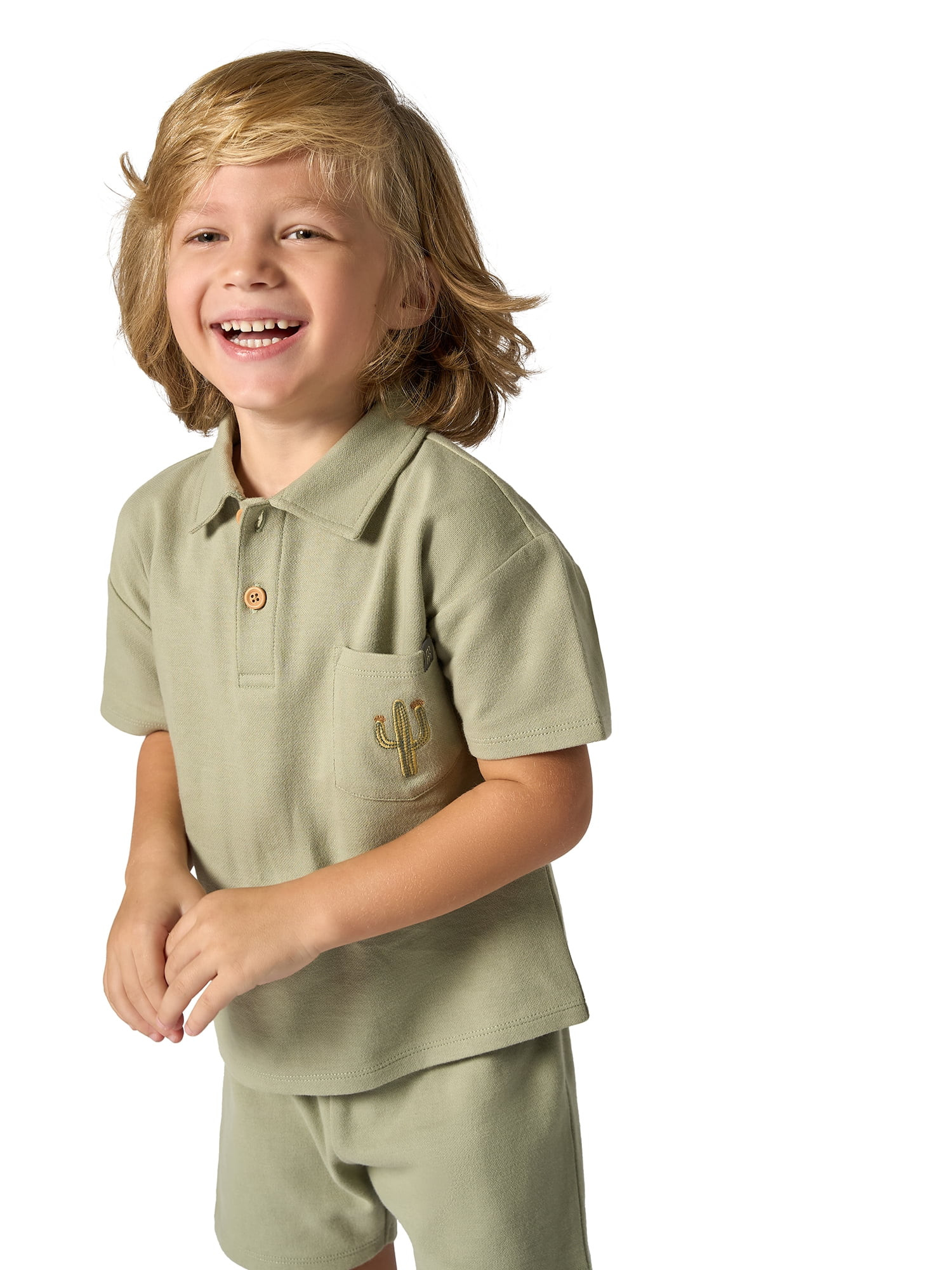 Modern Moments by Gerber Toddler Boy Polo Shirt and Short Outfitt Set, 2-Piece, 12M- 5T - Walmart... | Walmart (US)