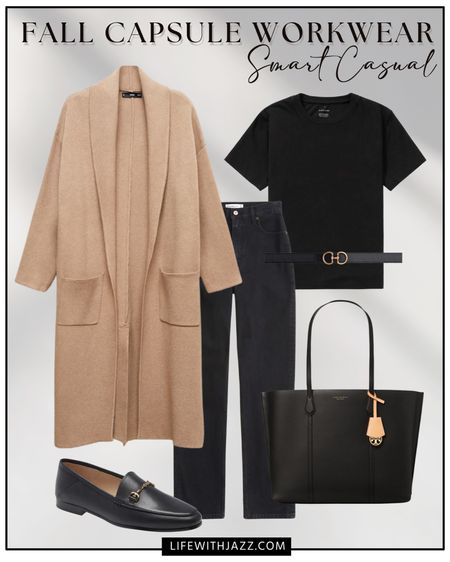 Smart casual fall workwear - Coatigan Mango (on sale)

Tee, loafers, office outfit, minimalist style, classic style 

#LTKworkwear #LTKSeasonal #LTKsalealert