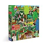 eeBoo Piece and Love Dogs in Park 1000 piece square adult Jigsaw Puzzle | Amazon (US)