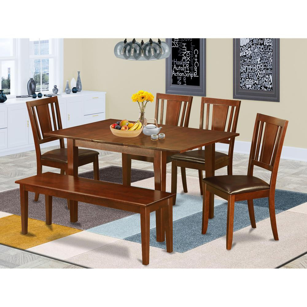 6-Pc Dining room set with bench- Table with 4 Dining Chairs and Bench | Shop Simon