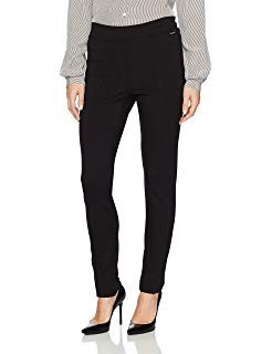 Calvin Klein Womens Ponte Pants (Black, 8) | Amazon (US)