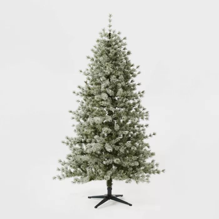 6.5ft Unlit Flocked Douglas Fir Artificial Tree Blue Green - Wondershop™ | Target