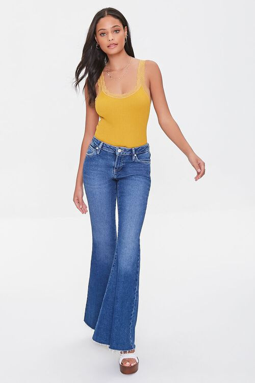 Ribbed Scalloped Lace Bodysuit | Forever 21 | Forever 21 (US)