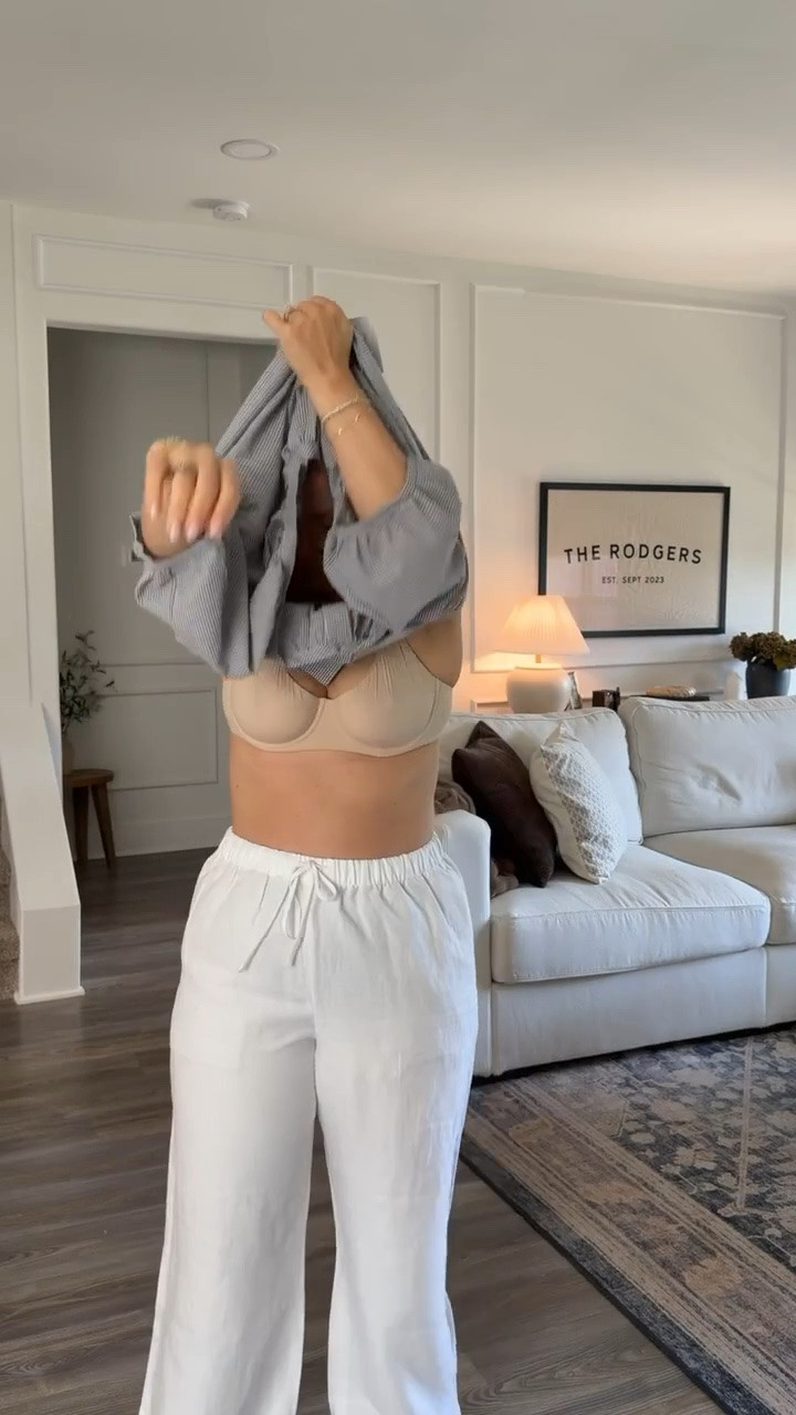 Linen pants outfit inspo