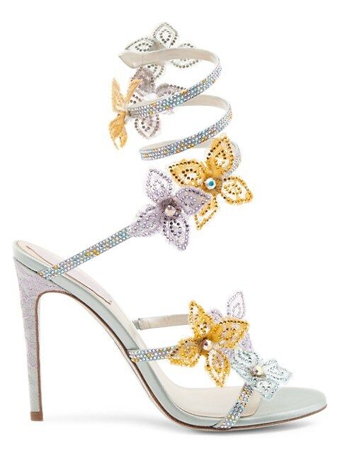 Floriane Crystal-Embellished Wrap Sandals | Saks Fifth Avenue