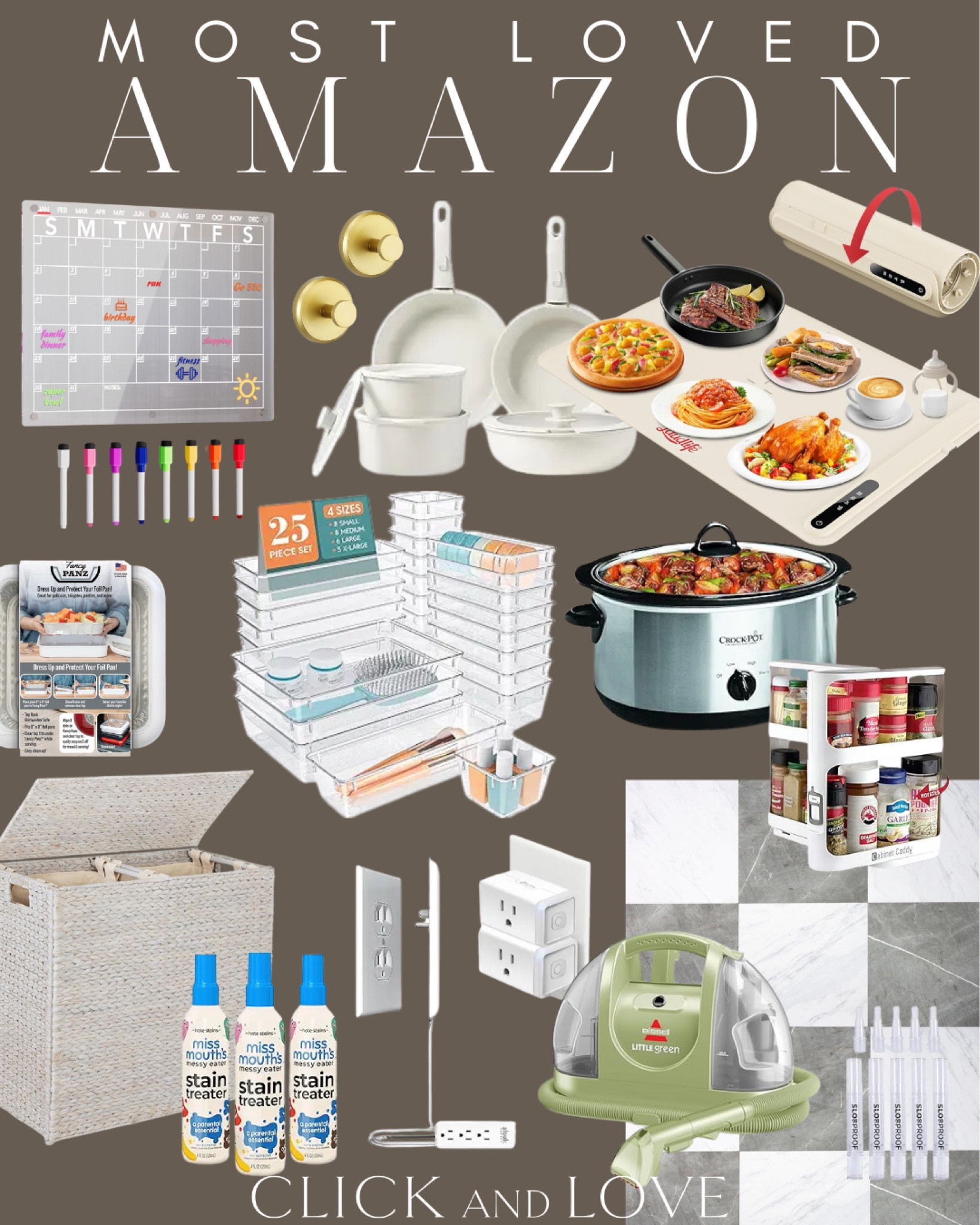 Amazon cleaning, organizing, kitchen and space saving finds to make your life easier! Grab these floor pops for an easy DIY flooring refresh!

 Gadget, tools, cookware bakeware, electric warming mat, acrylic family calendar, dry erase, gold knobs, suction hooks, acrylic bins, organizational finds, crockpot, dinner hacks sleek socket plug, smart plug, cabinet caddy, kitchen must have, laundry must haves, non toxic stain spray, little green machine, cleaning favorites, cleaning gadget, Amazon must haves, Amazon finds, amazon favorites, Amazon home decor #amazon #amazonhome

#LTKSaleAlert #LTKHome #LTKFindsUnder50