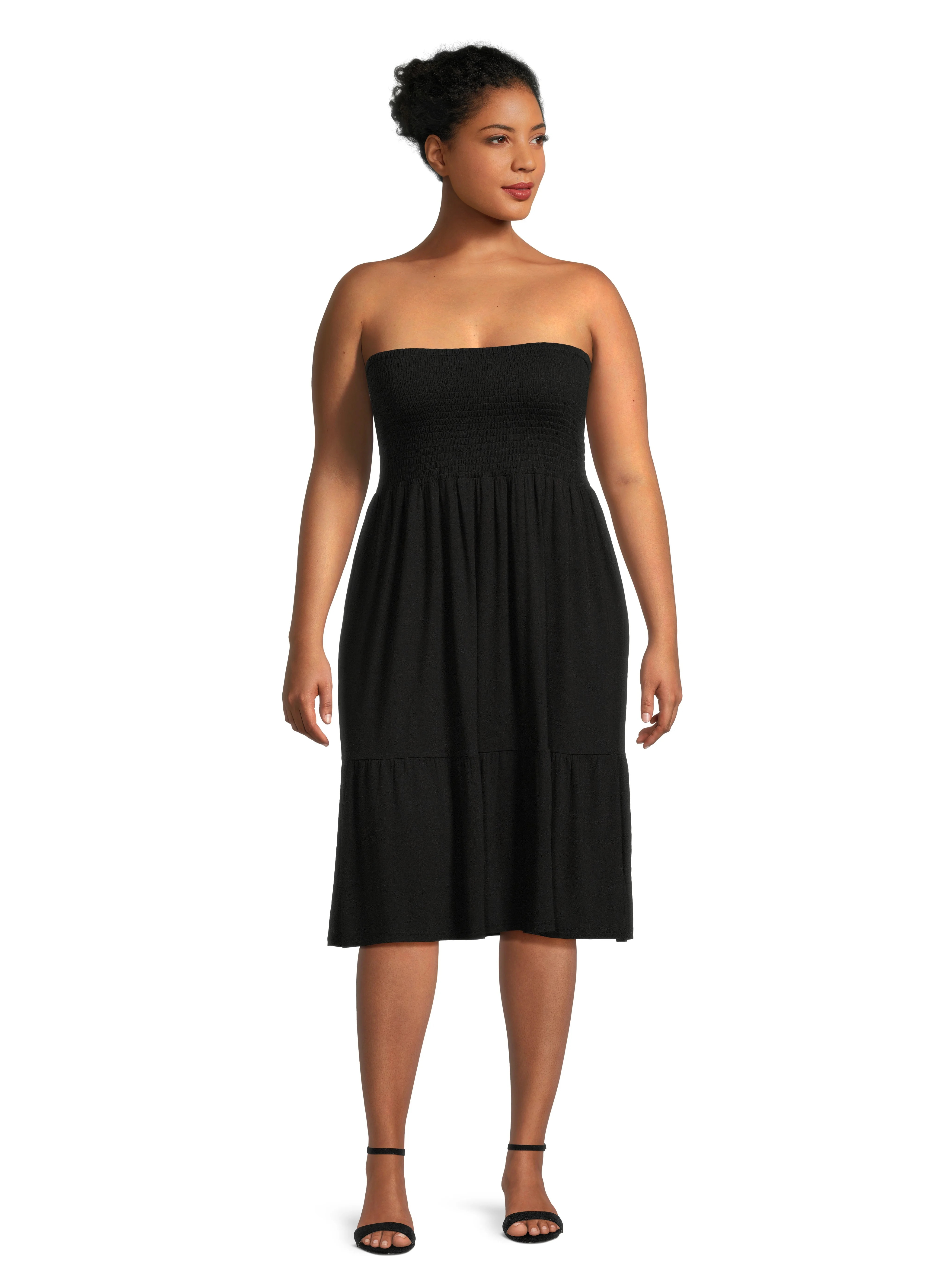Terra & Sky Women's Plus Size 2 in 1 Wear Convertible Dress, Sizes 0X-5X | Walmart (US)