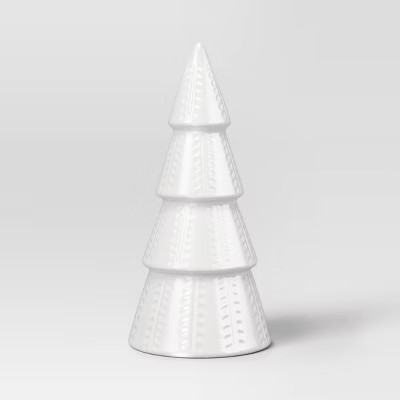 10" Ceramic Tree Shaped Christmas Decor White - Wondershop™ | Target