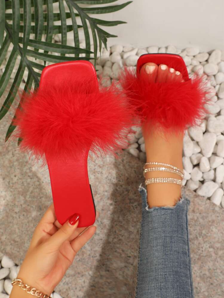 Fluffy Decor Slide Sandals
       
              
              $11.10  
        $12.30
       
 ... | SHEIN