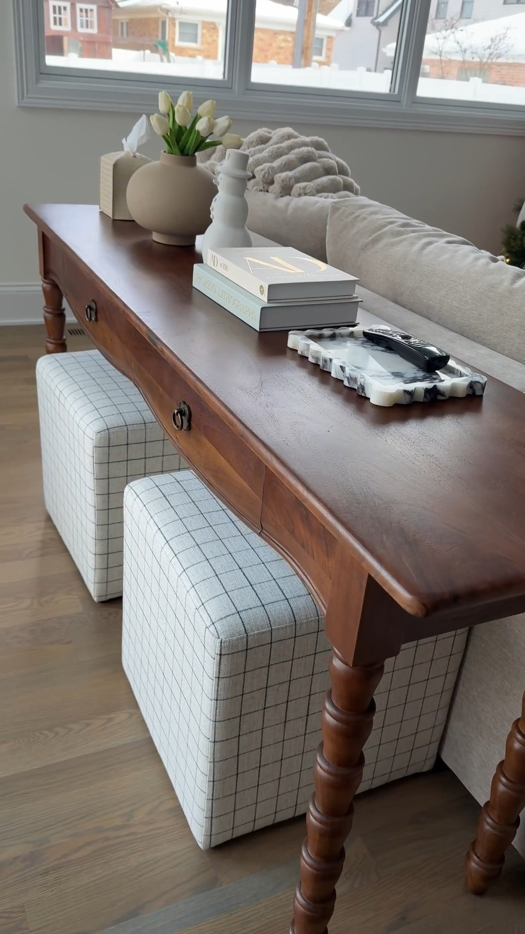 This spindle console is the perfect mix of classic & modern. Styling it with soft textures and neutral accessories keeps it timeless.

#LTKHome #LTKSaleAlert