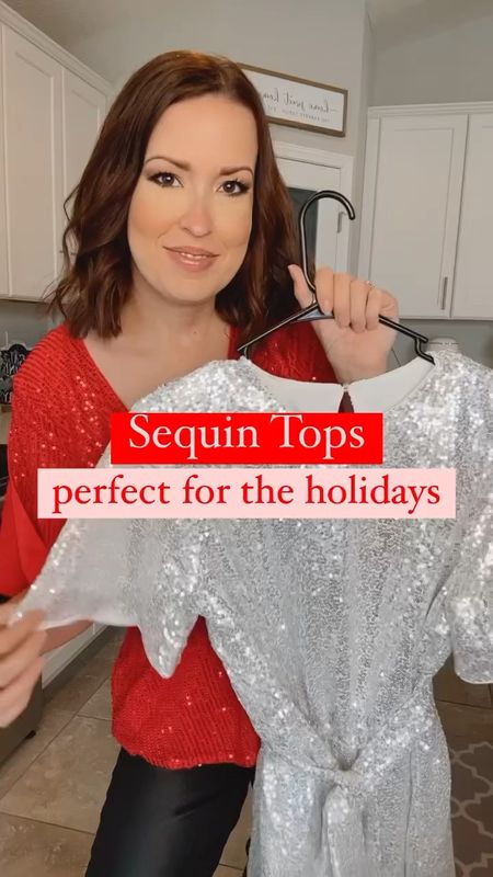 Sequin tops perfect for the holidays! ❤️

#LTKHolidaySale #LTKHoliday #LTKSeasonal