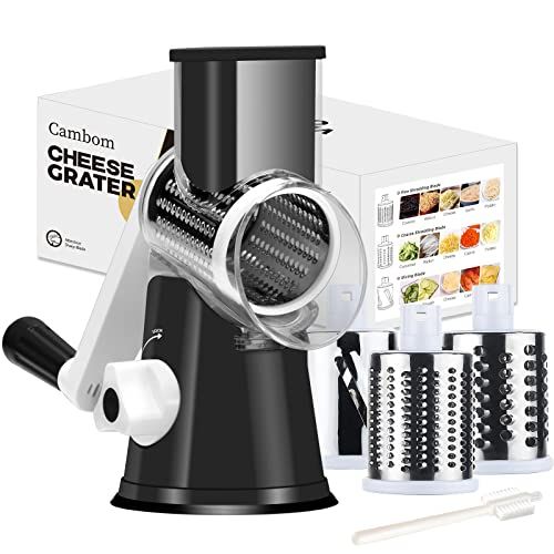 Rotary Cheese Grater Cheese Shredder - Cambom Kitchen Manual Cheese Grater with Handle Vegetable ... | Amazon (US)