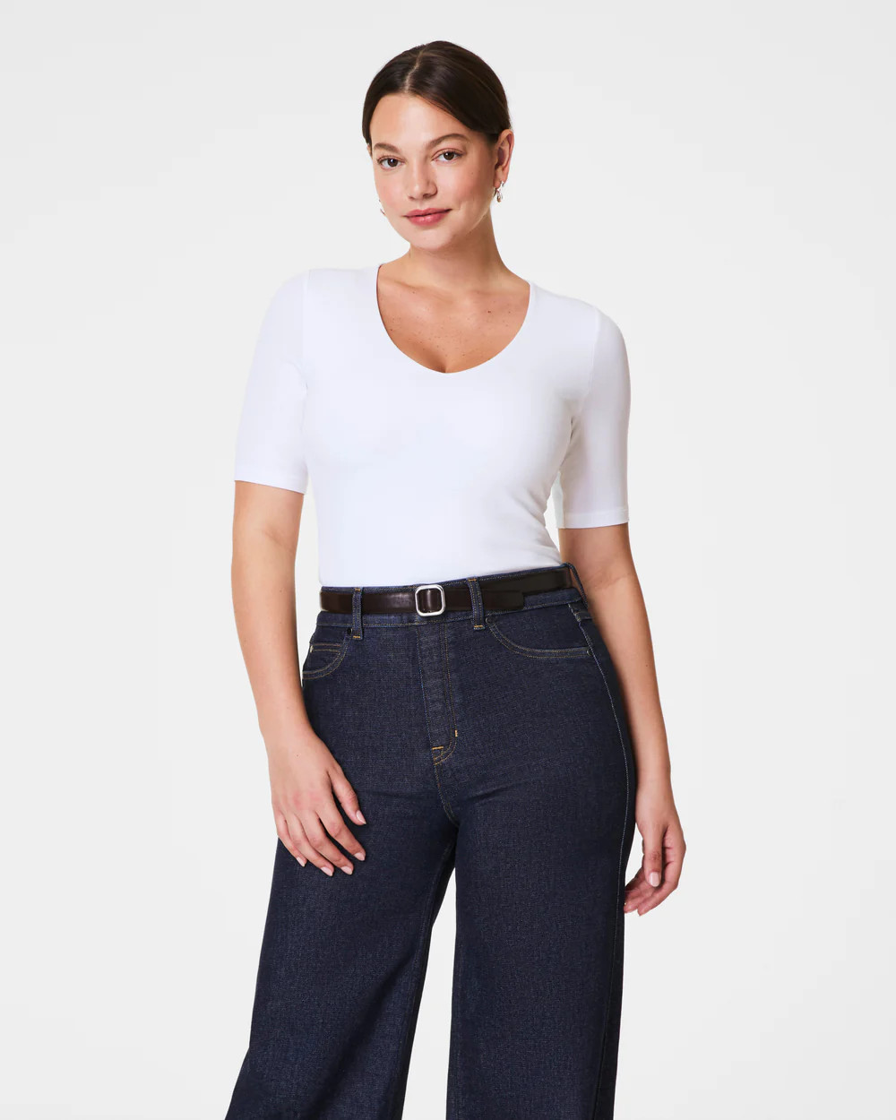 V-Neck Tee – Ultra-Soft, Everyday Essential | SPANX | Spanx