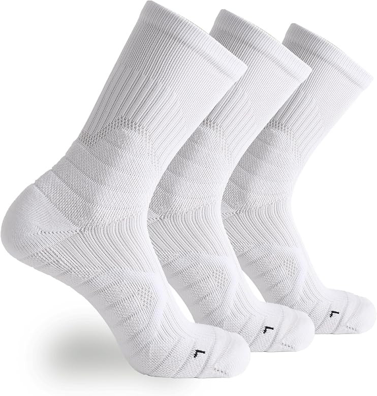 Compression Running Socks Men – Cushion Padded Anti-Blister, Moisture Wicking Cooling, Athletic... | Amazon (US)