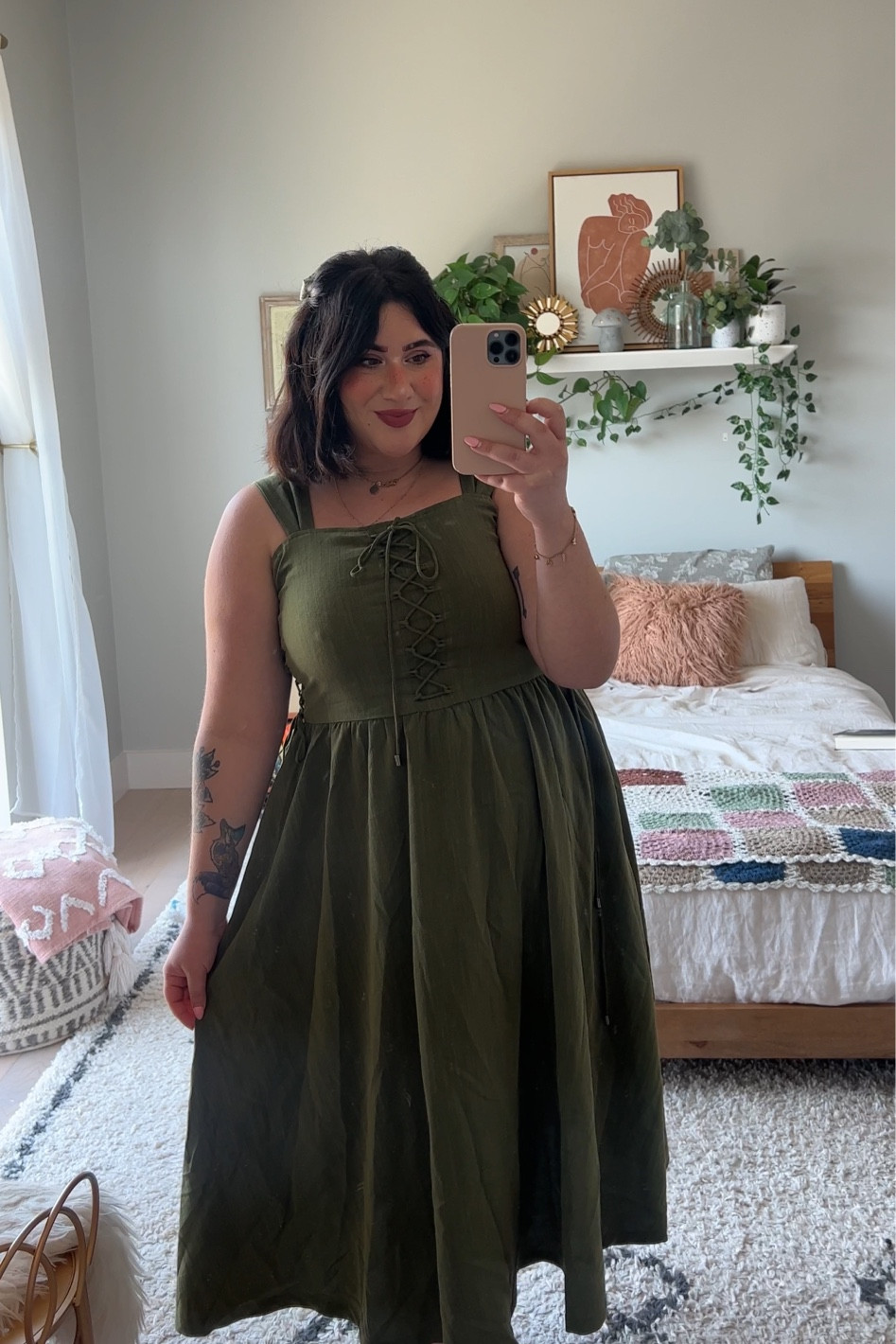 slim fit dress slacks Nour Maxi Dress Forest Green – Her Style AU main image 1