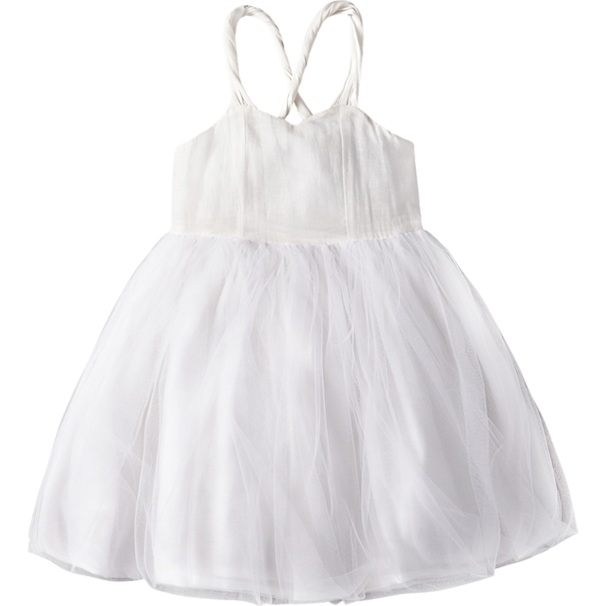 Peach Dress, Bright White | Maisonette