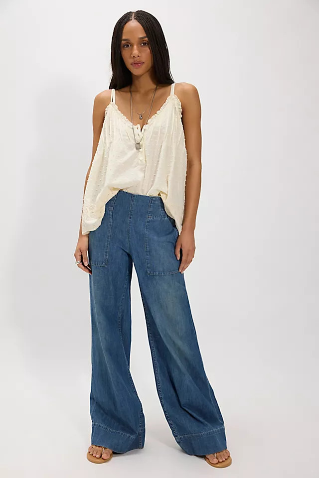 We The Free Breezy Denim Pull-On Jeans | Free People (Global - UK&FR Excluded)