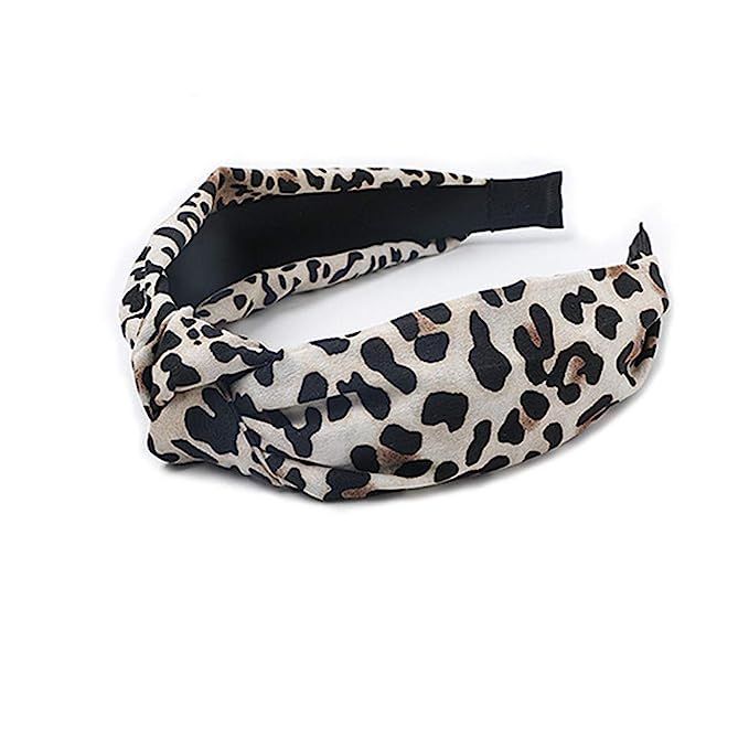 MHDGG Leopard Headbands for Women,1Pcs Knot Dot Hair Bands Wide Headbands Headwear Styling Tools ... | Amazon (US)