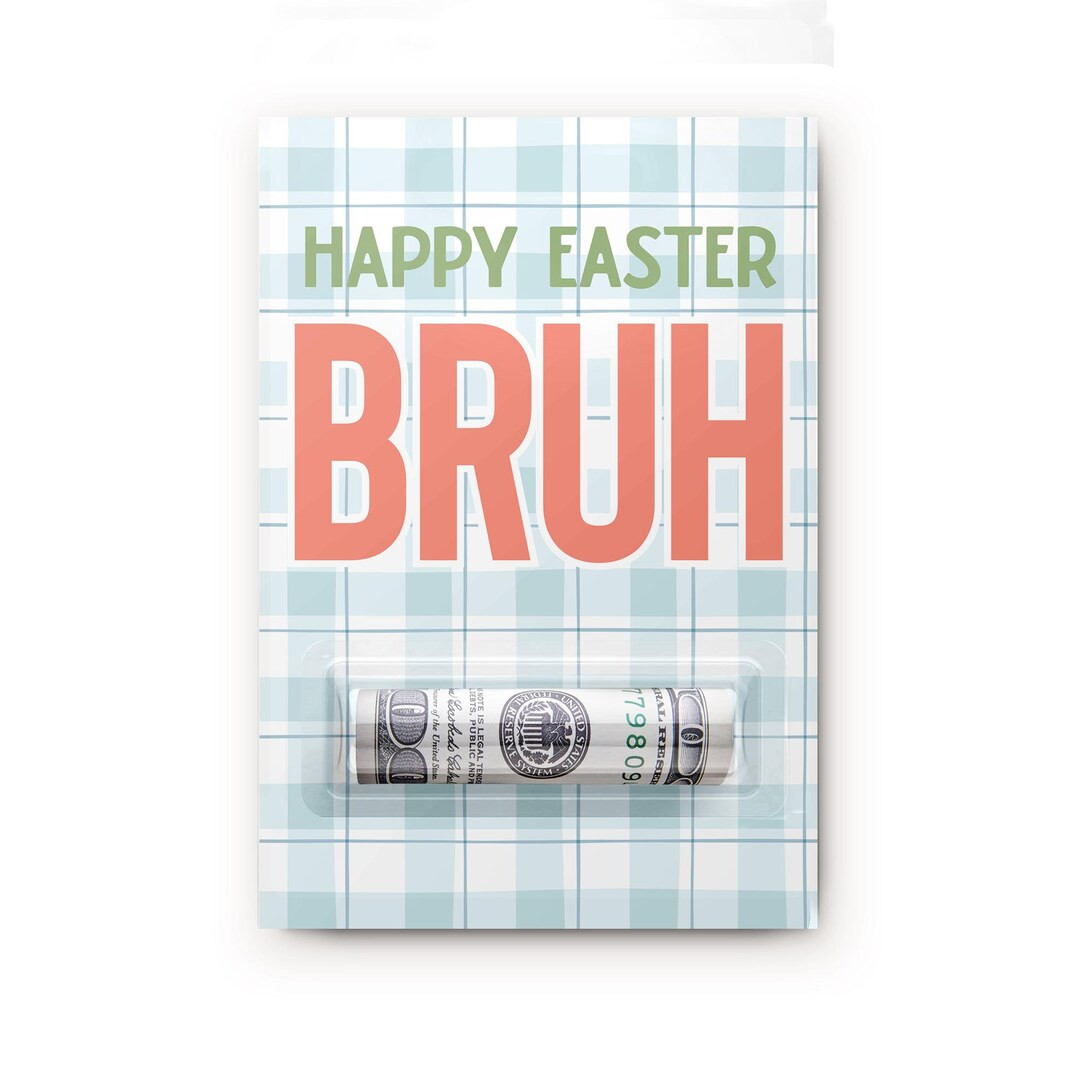 Happy Easter Bruh – Easter Money Card Holder – Easter Gift for Boys – Blister Pack + Card ... | Etsy (US)